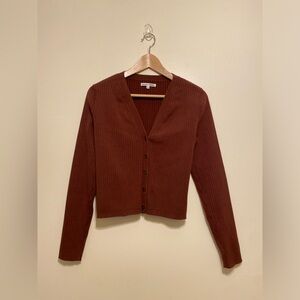 Reformation Rust Cardigan Sweater. Size XL
